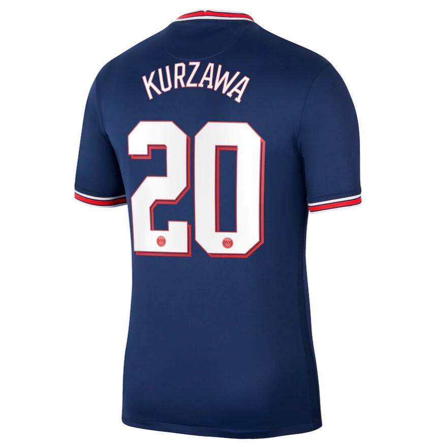 2021/22 Maillot PSG Domicile Cup Home Kit Soccer Jersey Kurzawa 20 printing